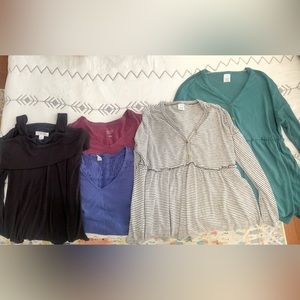 Bundle long sleeves maternity tops xs-s